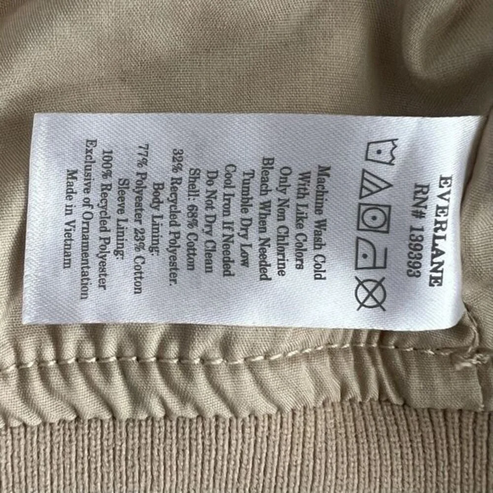 NWT Everlane Uniform The Bomber‎ Trench Coat Khaki Mens Jacket